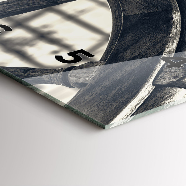 Wanduhr quadratisch mit motiv Antikes Schiff