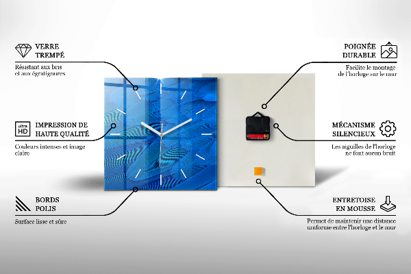 Wanduhr modern quadratisch Hirsch im Hemd