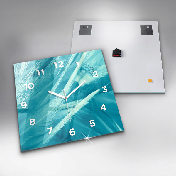 Wanduhr modern quadratisch Grüner türkisfarbener Jahrgang