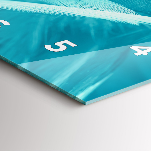 Wanduhr modern quadratisch Grüner türkisfarbener Jahrgang