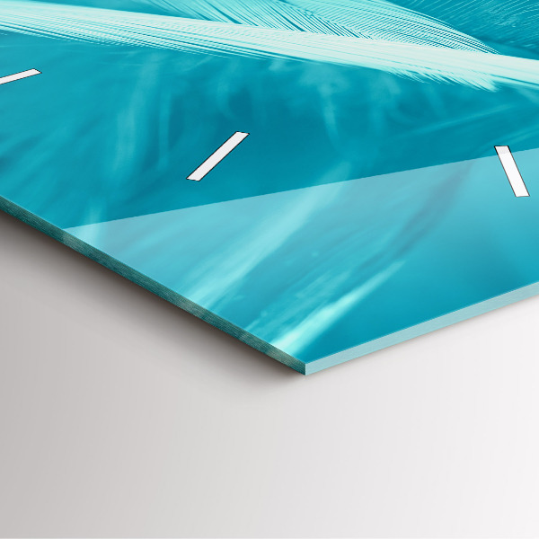 Wanduhr modern quadratisch Grüner türkisfarbener Jahrgang