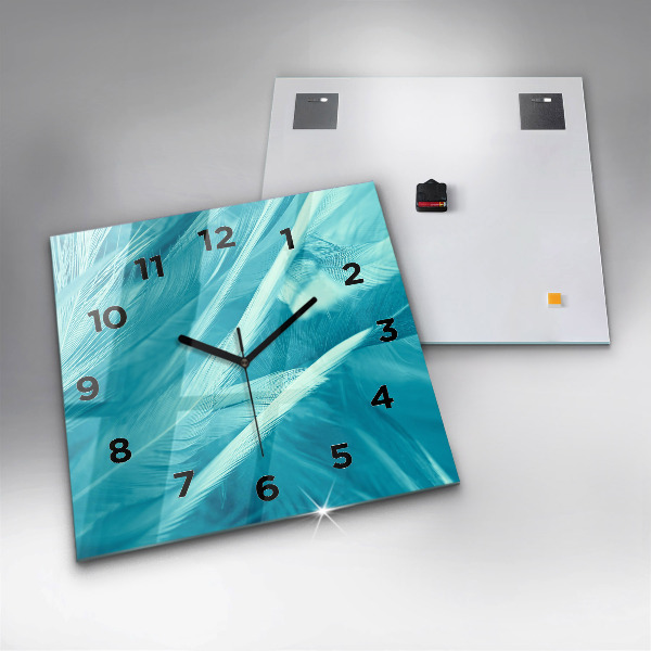 Wanduhr modern quadratisch Grüner türkisfarbener Jahrgang