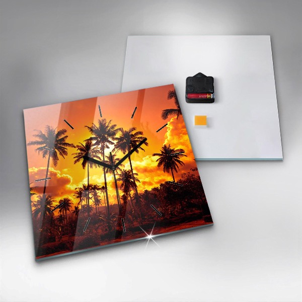 Wanduhr quadratisch Thailand Strand Klong Prao