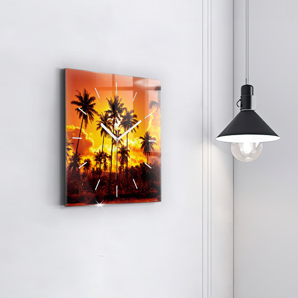 Wanduhr quadratisch Thailand Strand Klong Prao