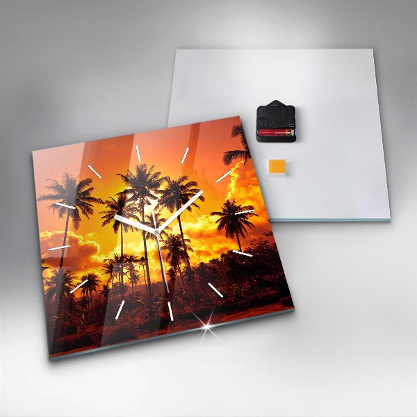 Wanduhr quadratisch Thailand Strand Klong Prao