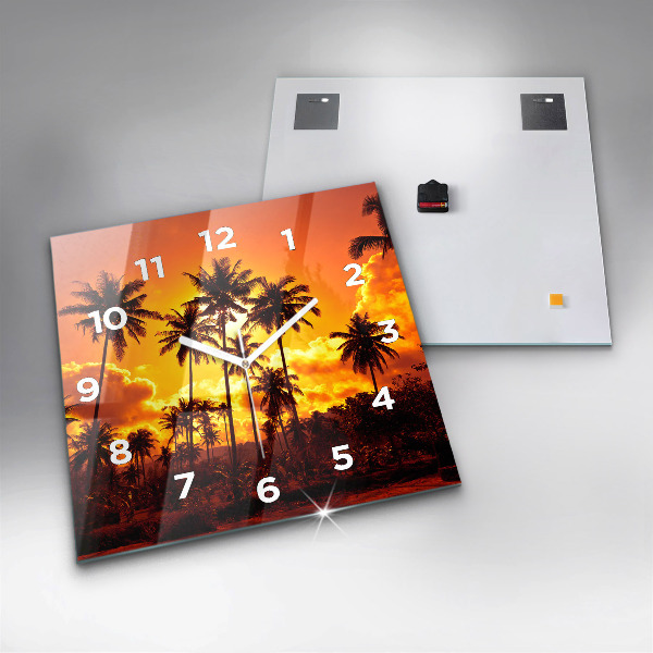 Wanduhr quadratisch Thailand Strand Klong Prao