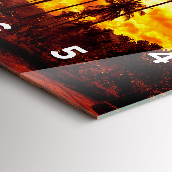 Wanduhr quadratisch Thailand Strand Klong Prao