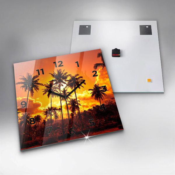 Wanduhr quadratisch Thailand Strand Klong Prao