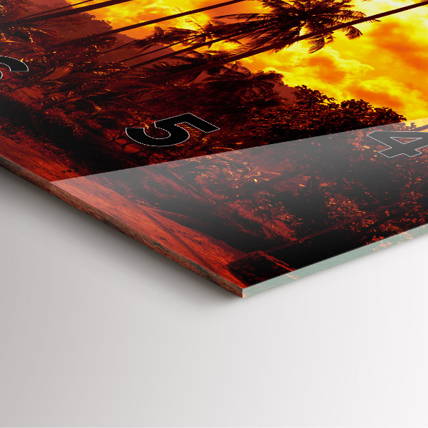 Wanduhr quadratisch Thailand Strand Klong Prao