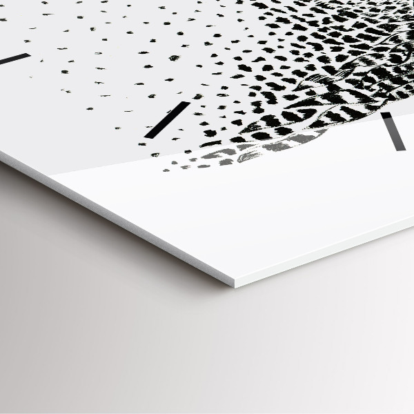 Wanduhr quadratisch Gezeichnete Eule mit Brille