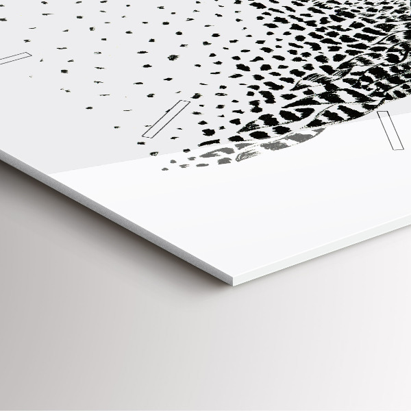 Wanduhr quadratisch Gezeichnete Eule mit Brille