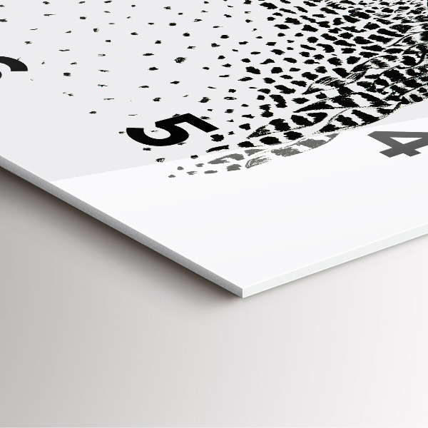 Wanduhr quadratisch Gezeichnete Eule mit Brille