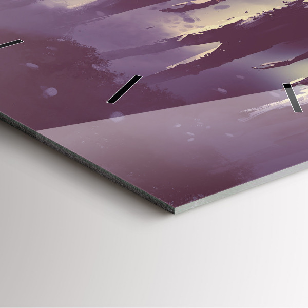 Wanduhr modern quadratisch Zombie bei Nacht - Halloween