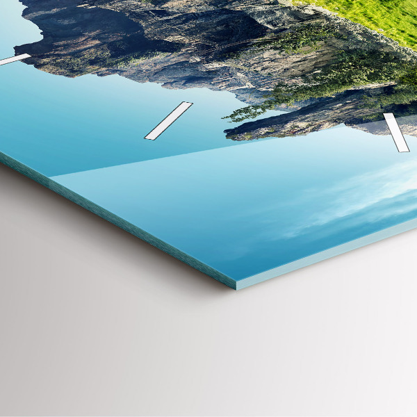 Wanduhr modern quadratisch Fliegende Insel