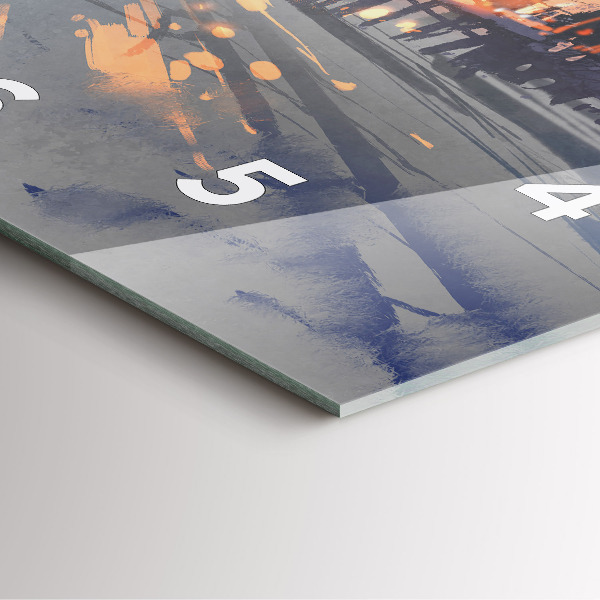 Wanduhr quadratisch mit motiv Winterlandschaft mit Bäumen