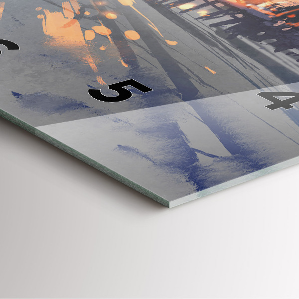 Wanduhr quadratisch mit motiv Winterlandschaft mit Bäumen