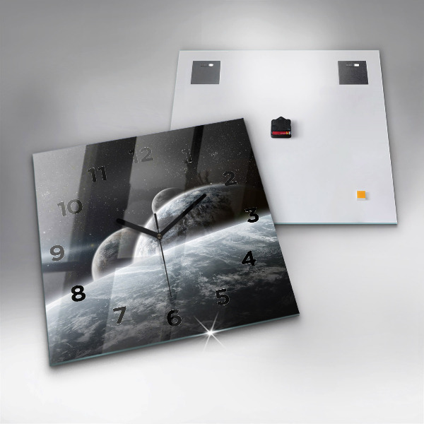 Wanduhr quadratisch mit motiv Kosmos Planeten