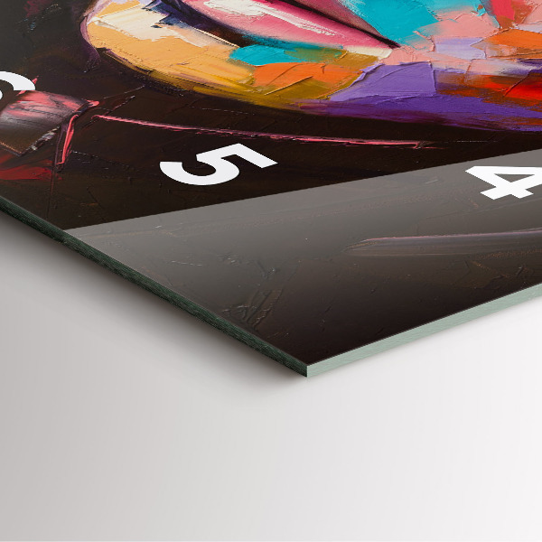 Wanduhr modern quadratisch Porträt einer Frau