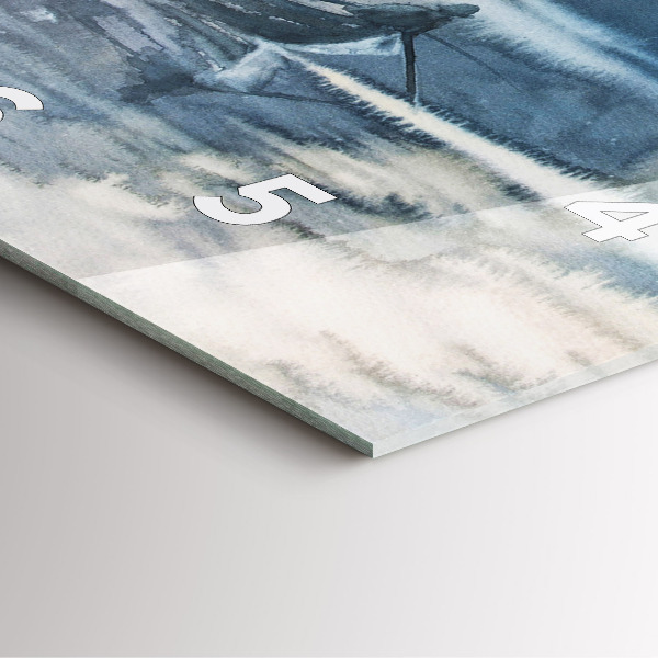 Wanduhr quadratisch mit motiv Fischer auf einem See