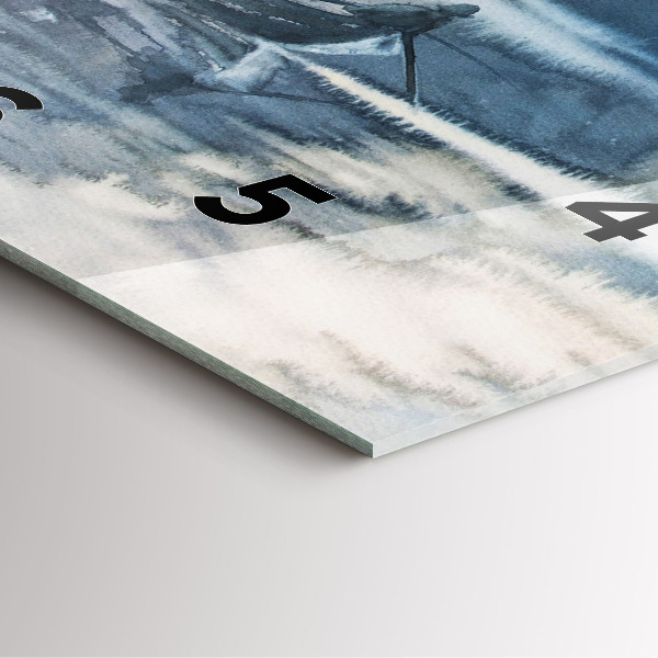 Wanduhr quadratisch mit motiv Fischer auf einem See