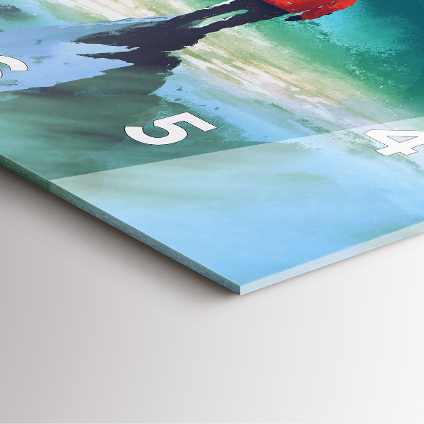 Wanduhr modern quadratisch Mann auf dem Mond