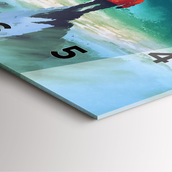 Wanduhr modern quadratisch Mann auf dem Mond