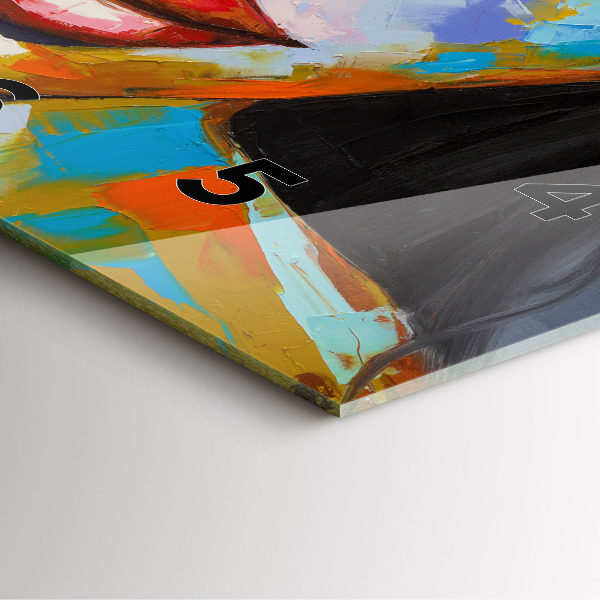 Wanduhr quadratisch Farbiges Gesicht einer Frau