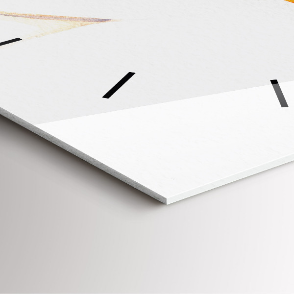 Wanduhr modern quadratisch Frau mit Hut