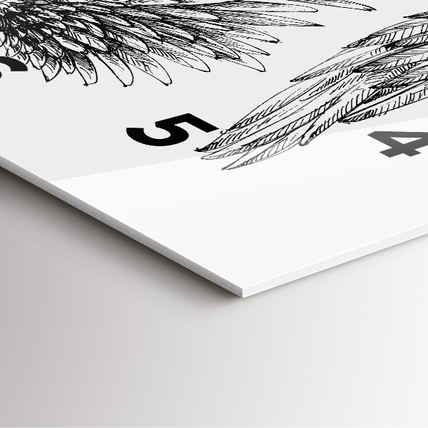 Wanduhr quadratisch Flügel eines Engels