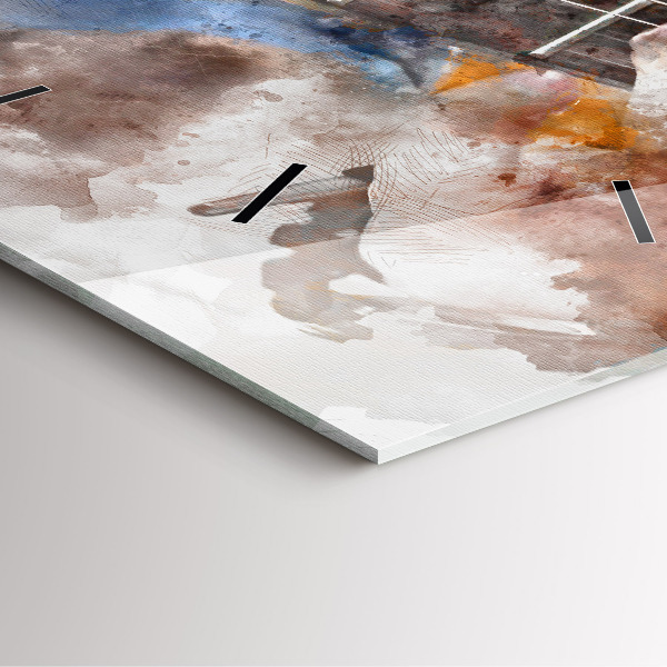 Wanduhr quadratisch mit motiv Gitarre