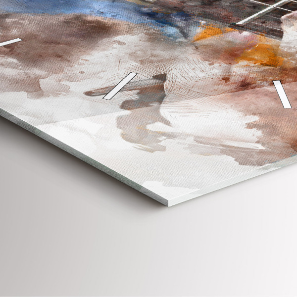 Wanduhr quadratisch mit motiv Gitarre