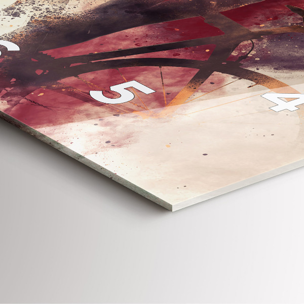 Wanduhr modern quadratisch Frau und Fahrrad