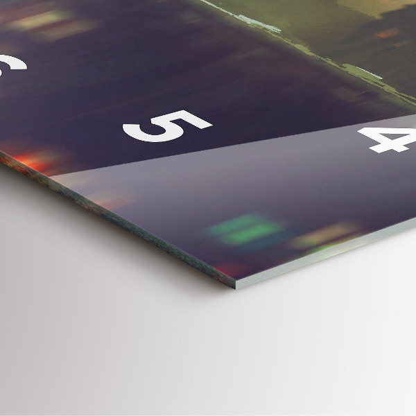 Wanduhr modern quadratisch Menschen mit Regenschirmen