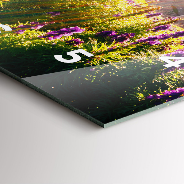 Wanduhr quadratisch Lavendelwiese