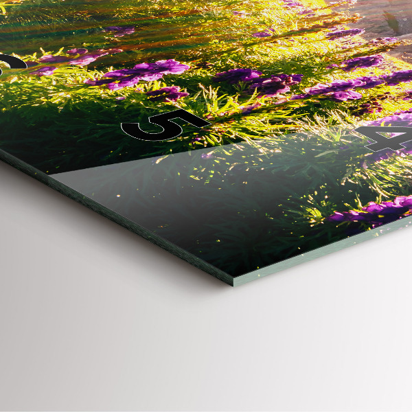 Wanduhr quadratisch Lavendelwiese