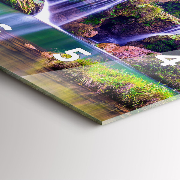 Wanduhr quadratisch Jiulong-Wasserfall China