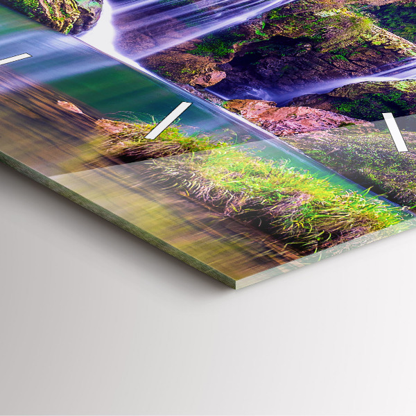 Wanduhr quadratisch Jiulong-Wasserfall China