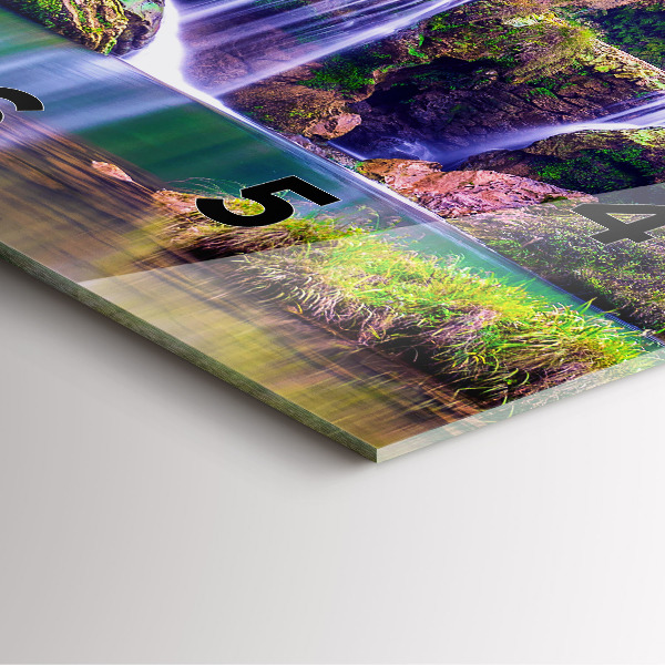 Wanduhr quadratisch Jiulong-Wasserfall China