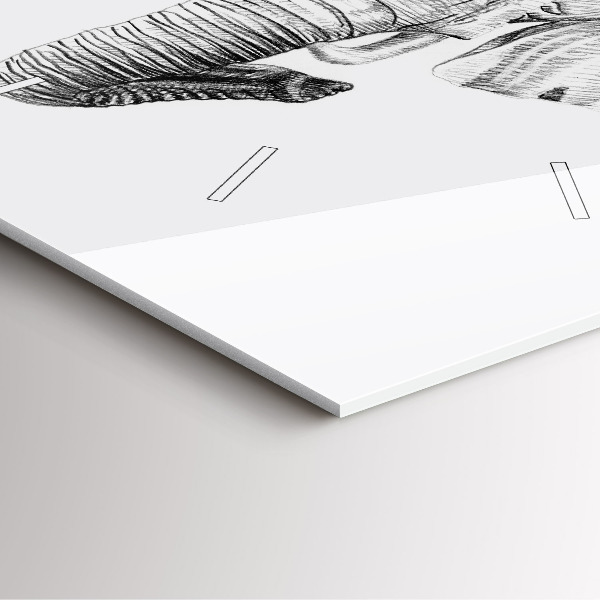 Wanduhr quadratisch mit motiv Vektor Elefantenkopf