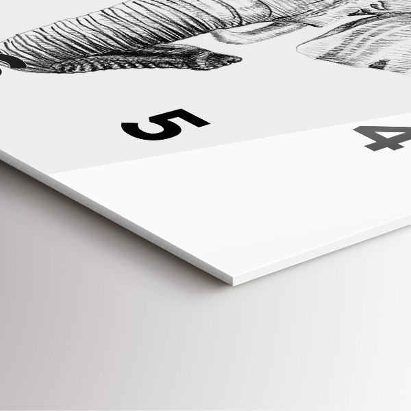 Wanduhr quadratisch mit motiv Vektor Elefantenkopf