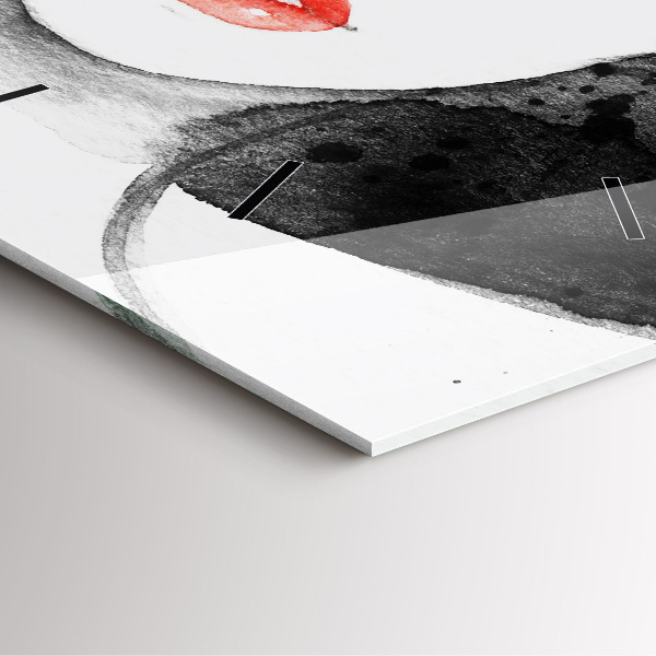 Wanduhr quadratisch mit motiv Frau mit Hut