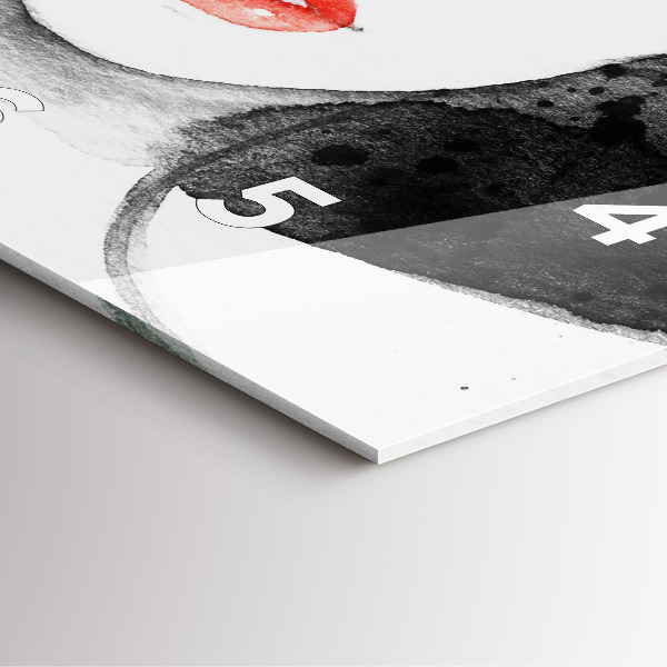 Wanduhr quadratisch mit motiv Frau mit Hut