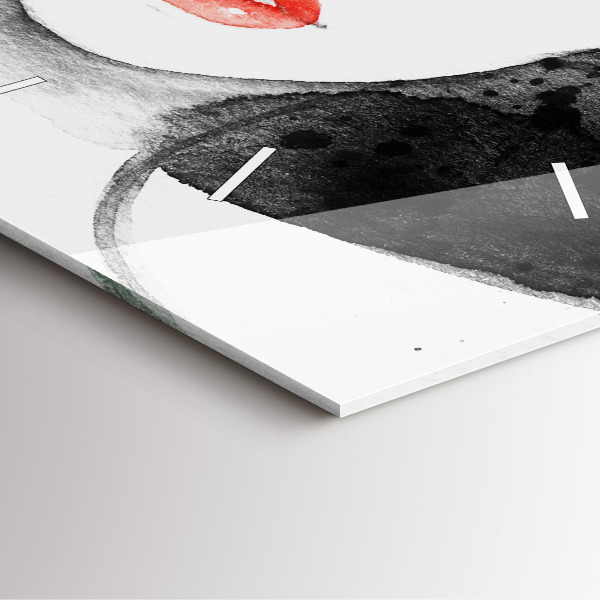 Wanduhr quadratisch mit motiv Frau mit Hut