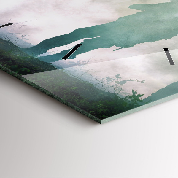 Wanduhr quadratisch mit motiv Soldaten in einem Wald