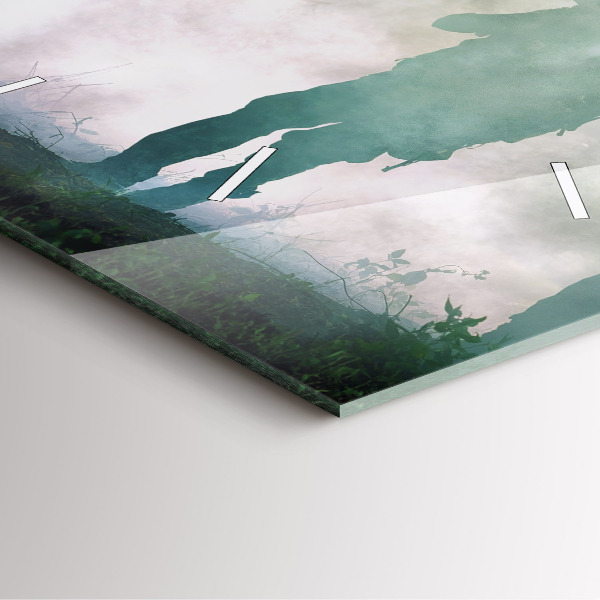 Wanduhr quadratisch mit motiv Soldaten in einem Wald