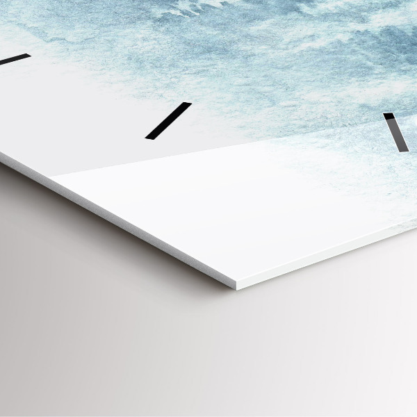 Wanduhr quadratisch Winterlicher Wald