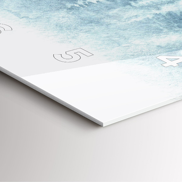 Wanduhr quadratisch Winterlicher Wald