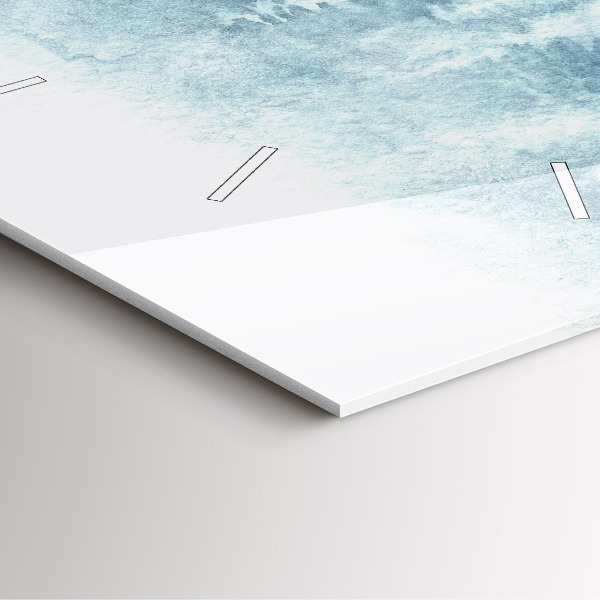 Wanduhr quadratisch Winterlicher Wald