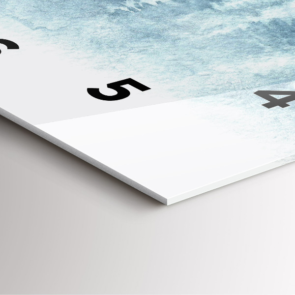 Wanduhr quadratisch Winterlicher Wald