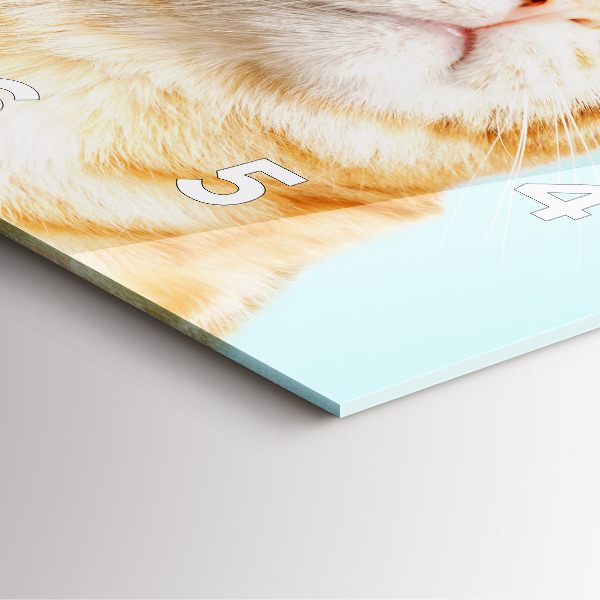 Wanduhr quadratisch Lustige Katze mit Brille